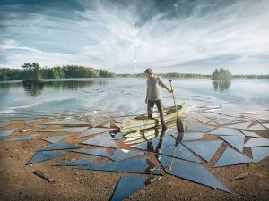 mirror glass broken lake impact by erik johansson 300x225 mirror glass broken lake impact by erik johansson